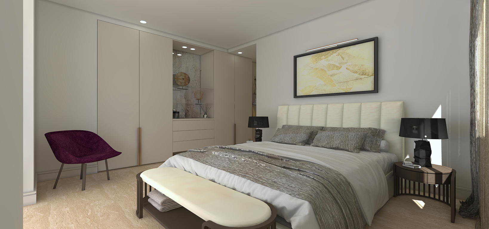 Conception 3D bedroom - Glamhouse